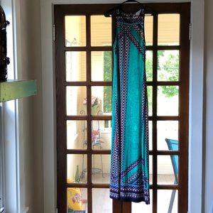 Tribal printed maxi dress